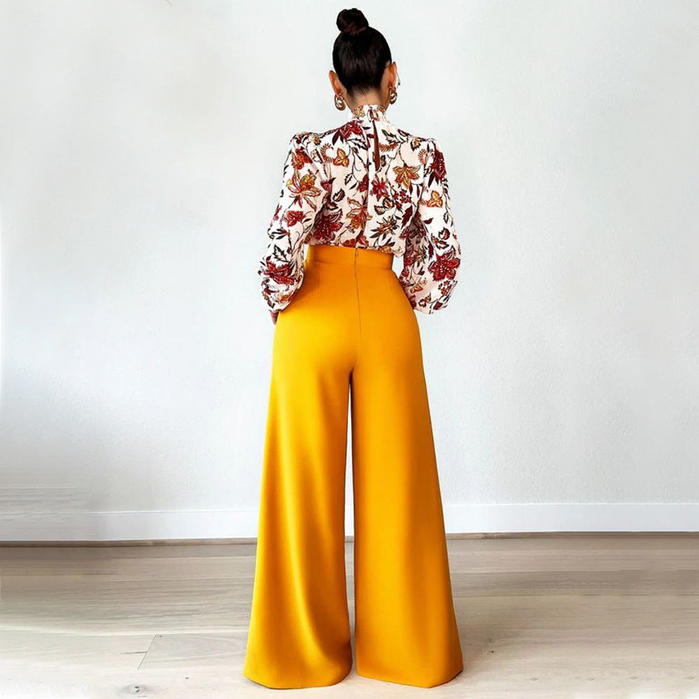 Women's High Waist Wide Leg Pants Flowy Loose Casual