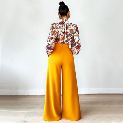 Women's High Waist Wide Leg Pants Flowy Loose Casual