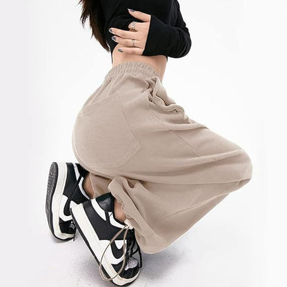 High Waist Drawstring Wide Leg Lounge Pants
