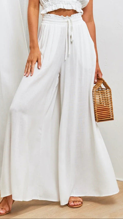 Women's High Waist Palazzo Pants Wide Leg Casual Summer