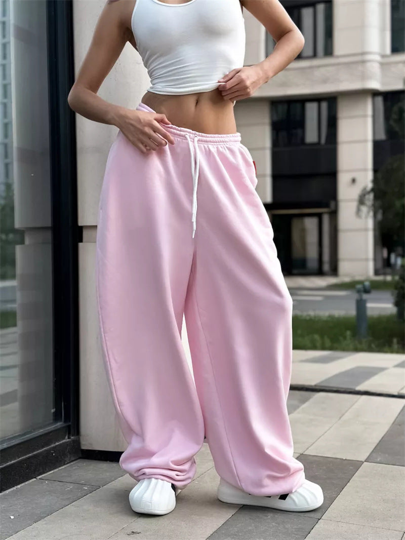 Women's Y2K Baggy Wide Leg Drawstring Streetwear Pants