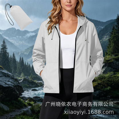 Women's Packable Hooded Waterproof Rain Jacket