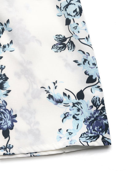 Bohemian Tie-Waist Wide Leg Pants Vacation Print Summer