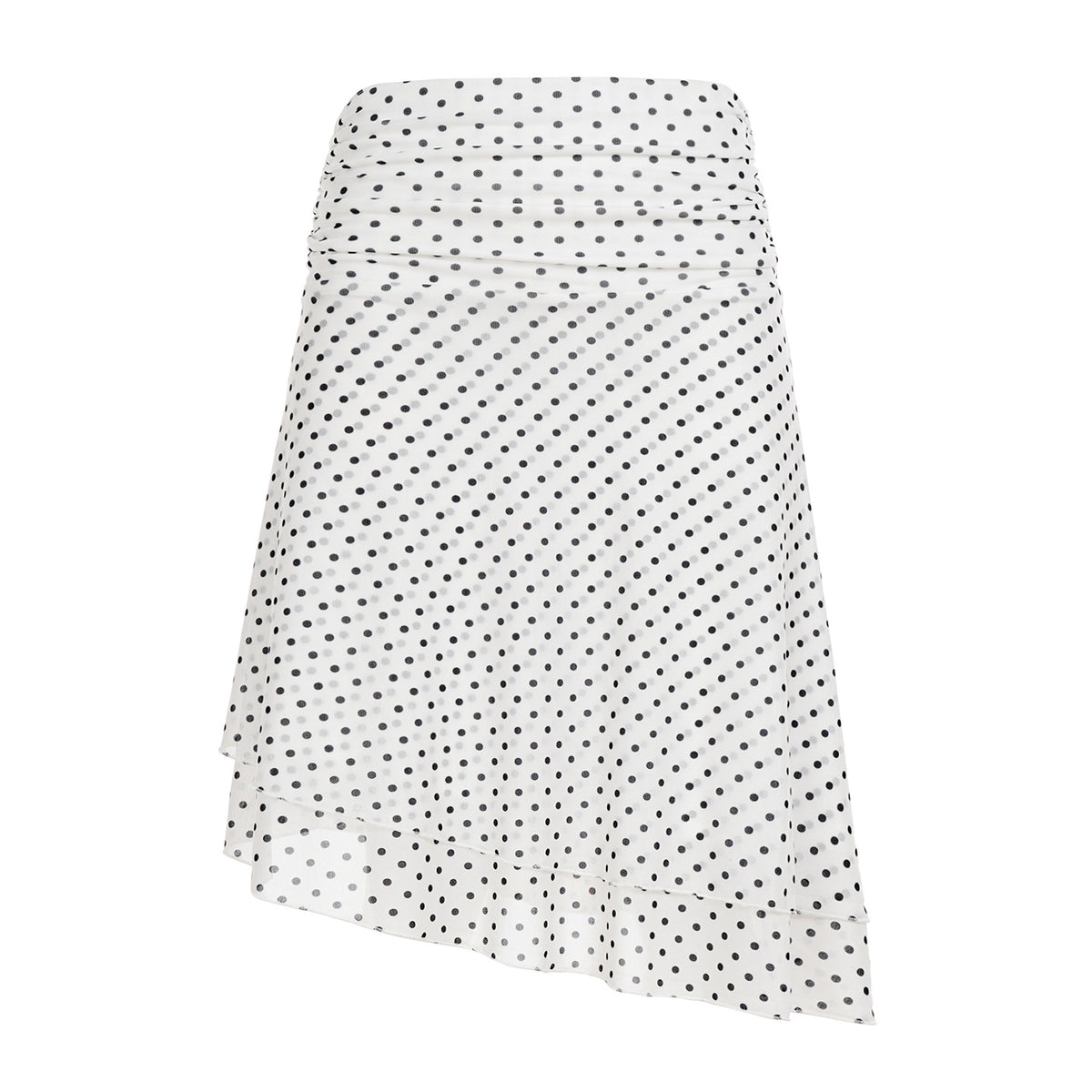 Y2K Low Rise Polka Dot Ruffle A-Line Mini Skirt