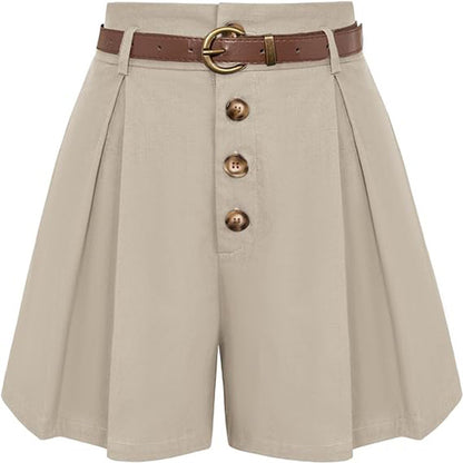Women's High-Waisted A-Line Shorts – Summer Casual Business Shorts