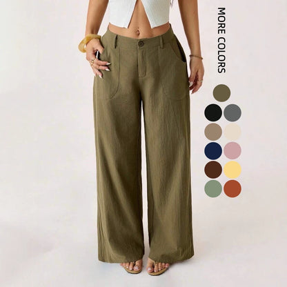 Women's Wide Leg Pants Casual Loose Fit with Pockets