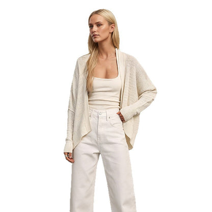 Oversized Knit Cardigan Sweater Open Front Casual Layering