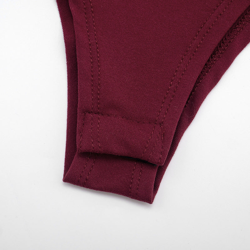 Long Sleeve Crew Neck Bodycon Mini Dress Satin Panel