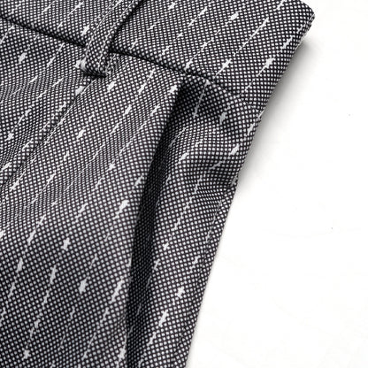 Pinstripe High Waist Wide Leg Dress Pants