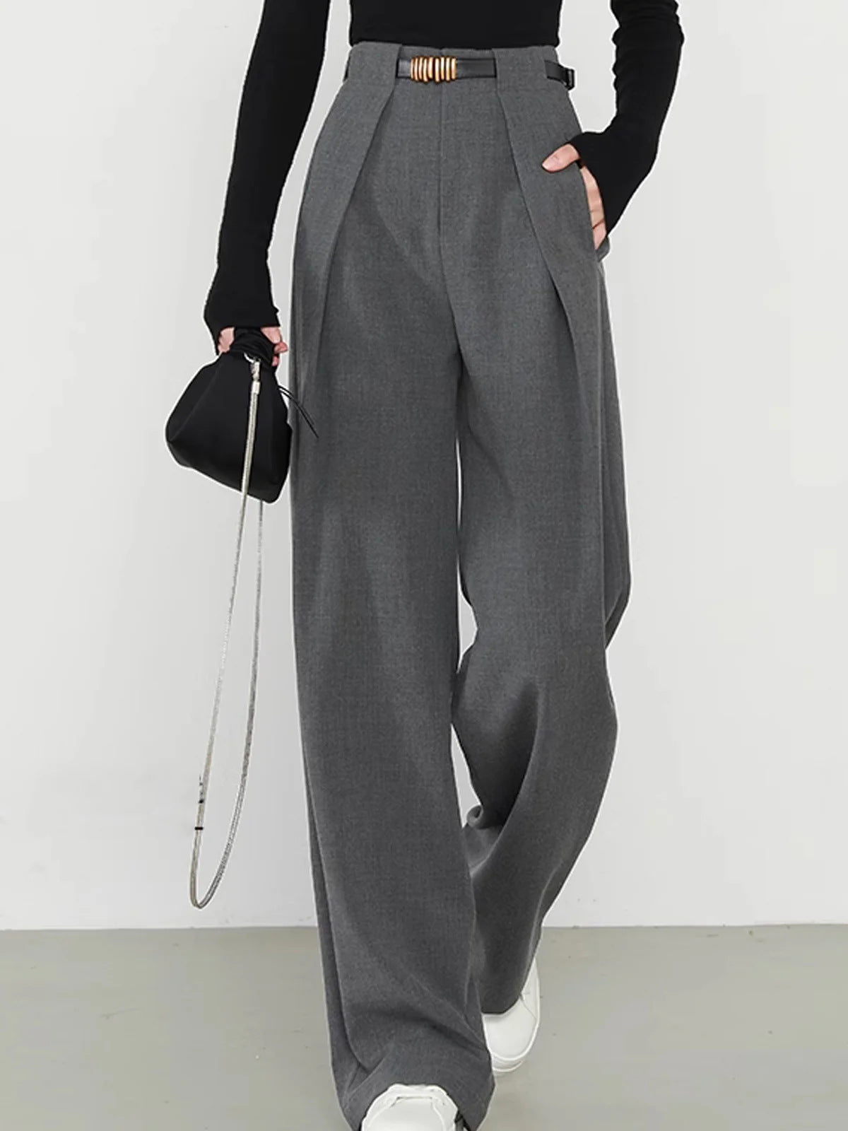 Women's Wide Leg Dress Pants High Waist Loose Straight Leg