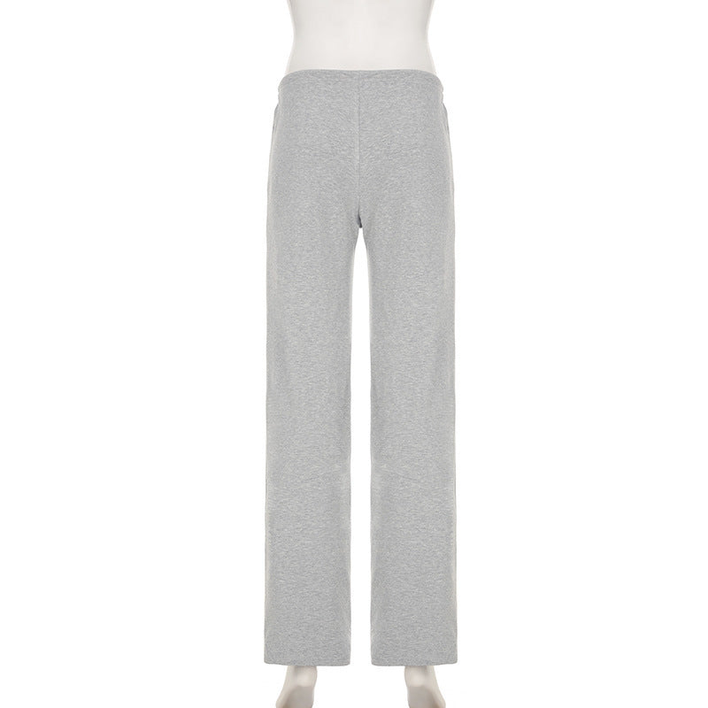 Women Sexy V Neck Wrap Top Wide Leg Pants Two Piece Set