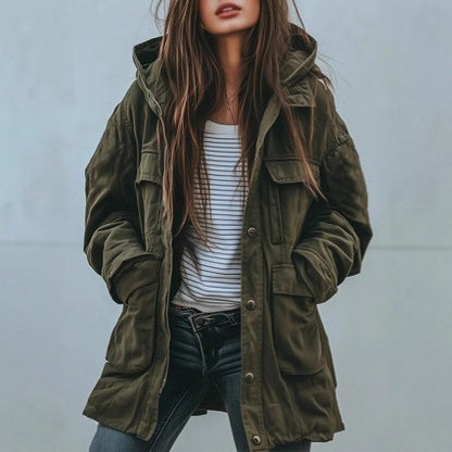 Women's Oversized Hooded Utility Parka Winter Jacket