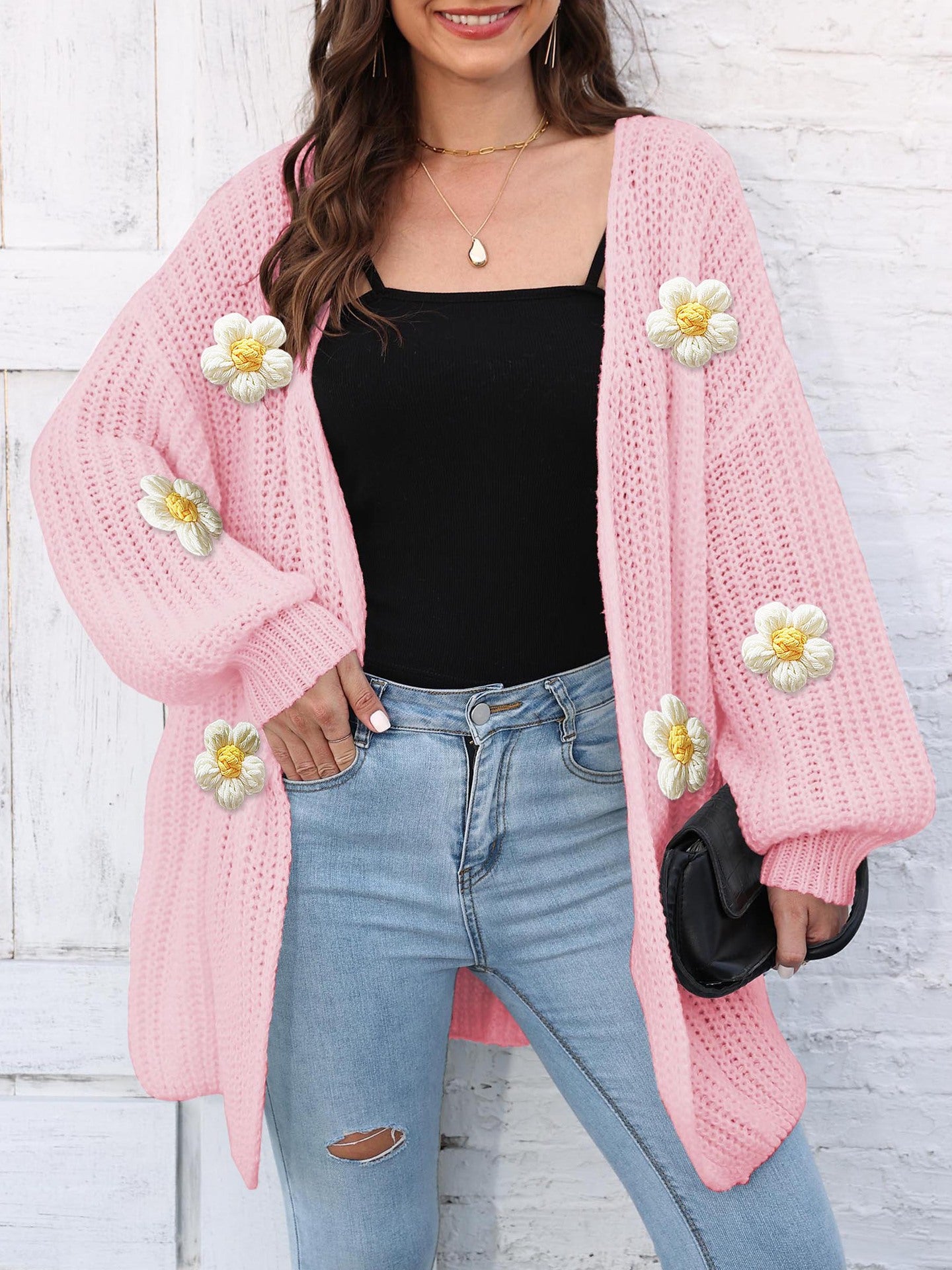 Women's Thick Knitting Sweater Cardigan Casual Sweater