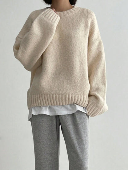 Women's Oversized Chunky Crewneck Pullover Sweater
