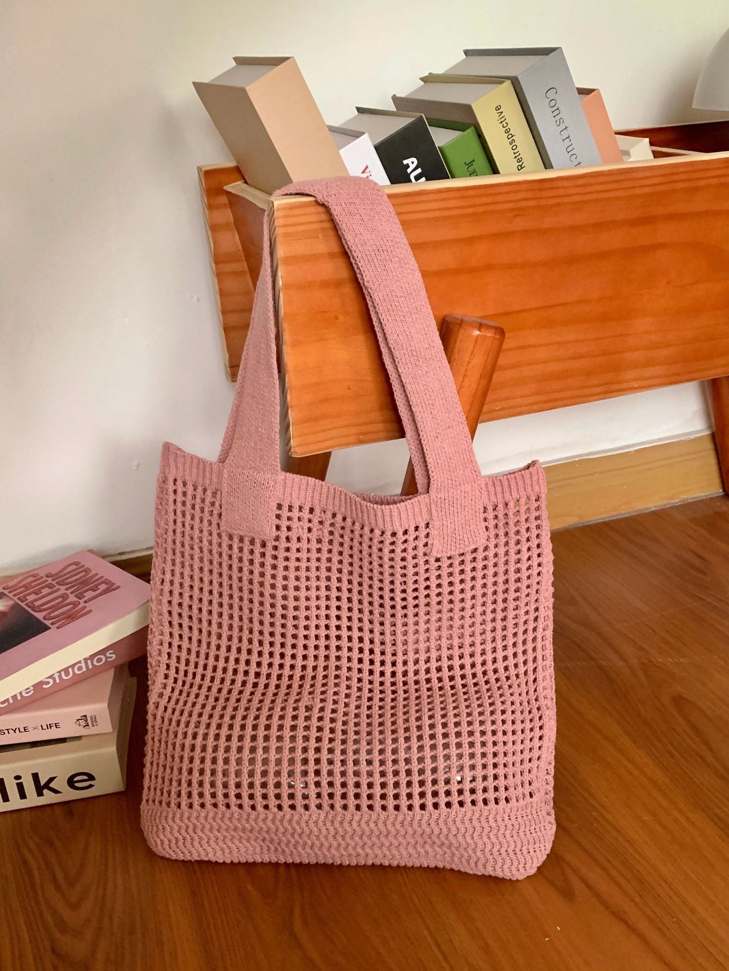 Crochet Handbags Beach Mesh Knit Bags Tote Bags Women's Shoulder Bags