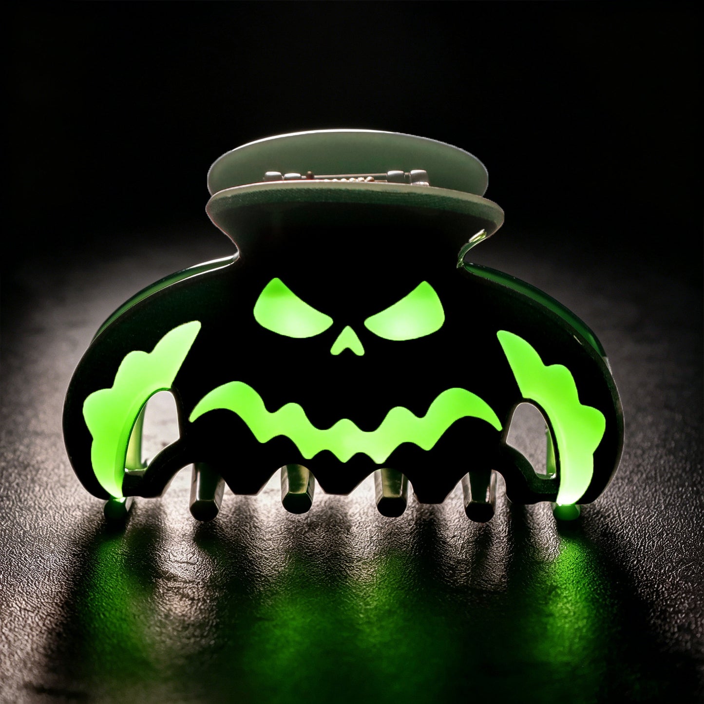 Halloween Glow in the Dark Pumpkin Ghost Claw Clips