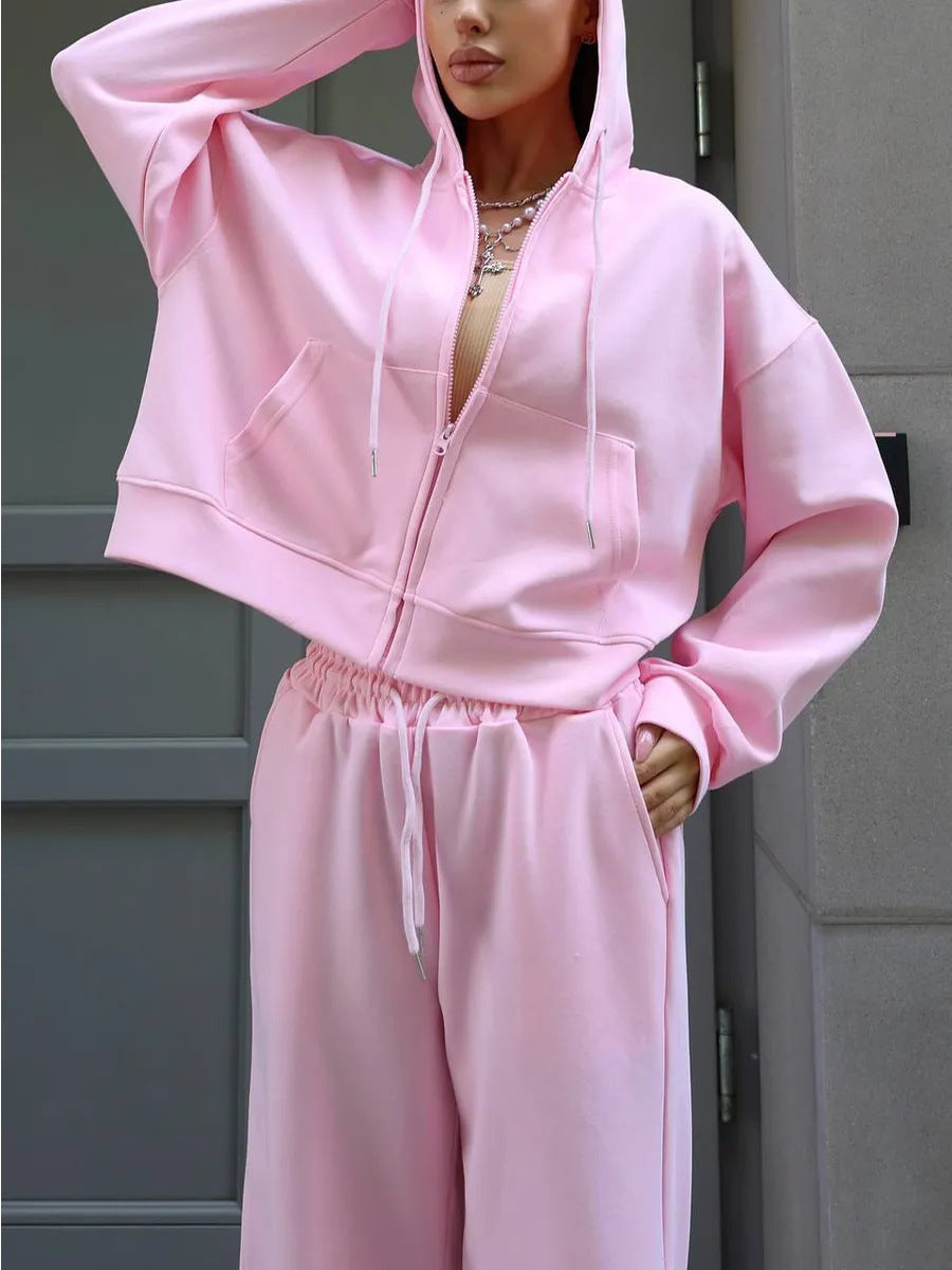 Women's Zip Up Hoodie Sweatpants Two Piece Set