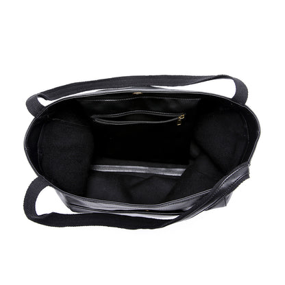 Upgraded Thick Soft Leather Large Tote Bag with Pocket
