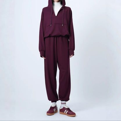 Women's Oversized Hoodie Wide Leg Sweatpants Set