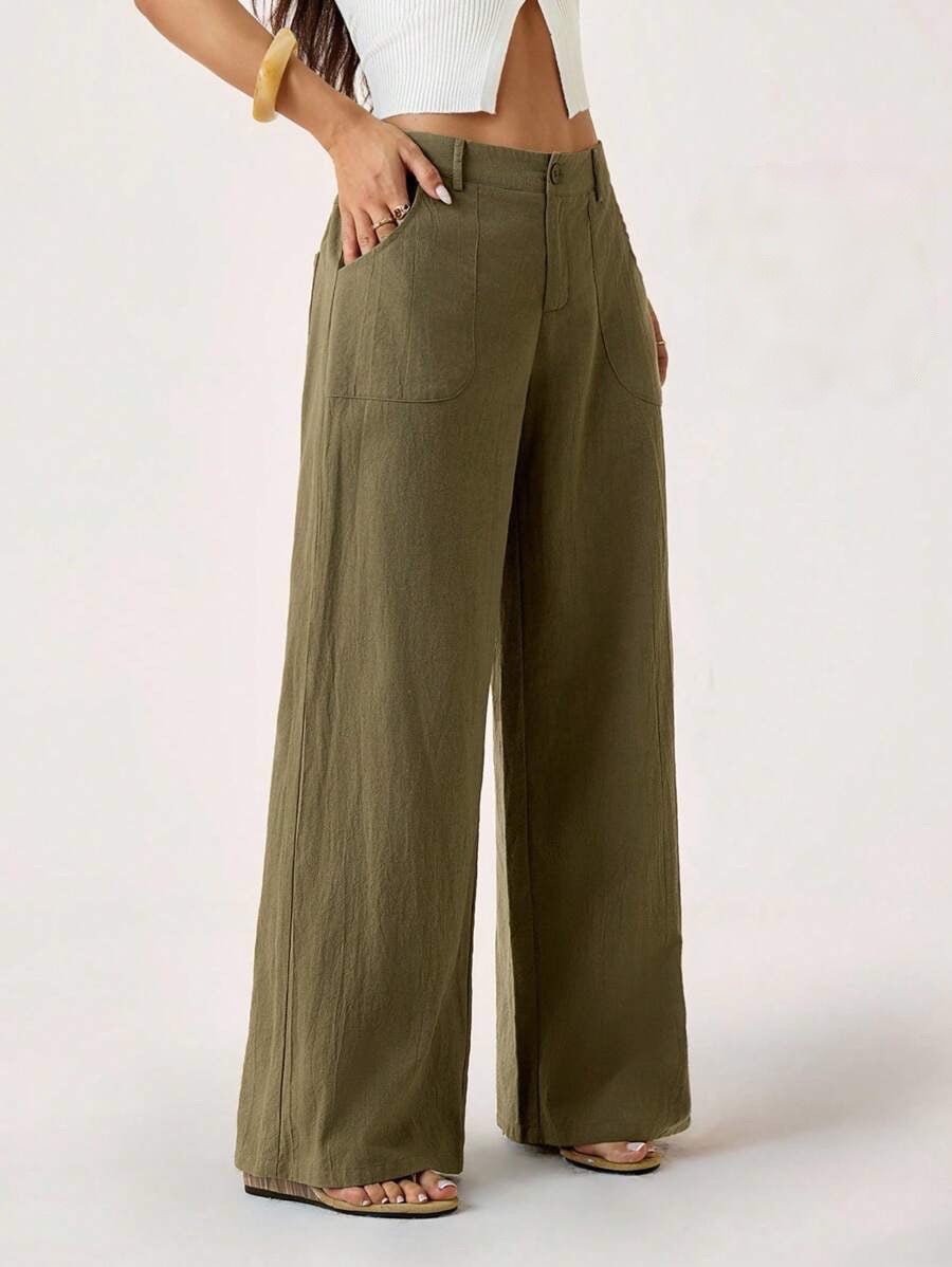Women's Wide Leg Pants Casual Loose Fit with Pockets
