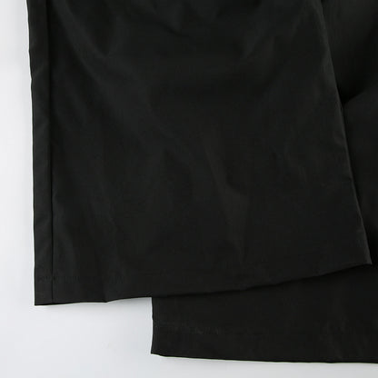 Lace Trim High Waist Baggy Cargo Pants Wide Leg