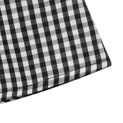 Women's Plaid V-Neck Ruffle Long Sleeve Maxi Dress