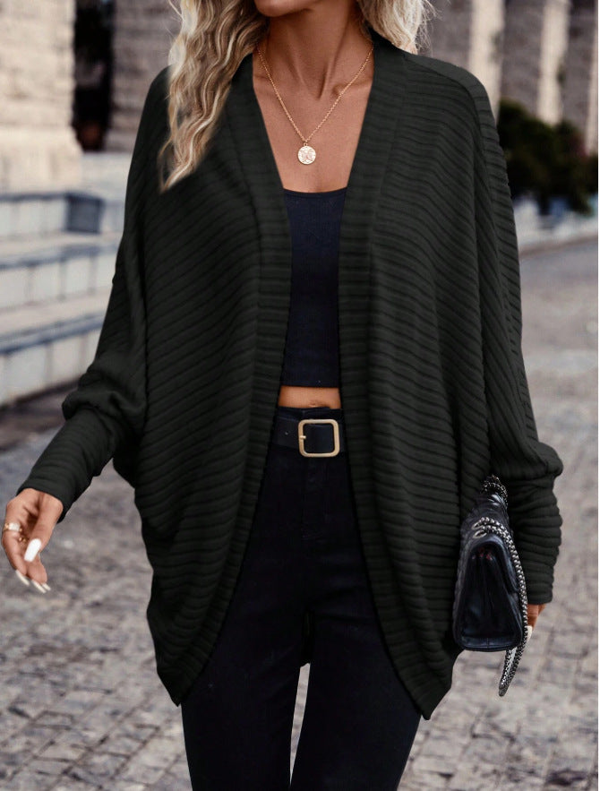 Women's Batwing Sleeve Open Front Knit Cardigan