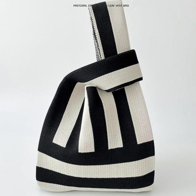 Tote Bag Crochet Wristlet Aesthetic Cute Knit Purse