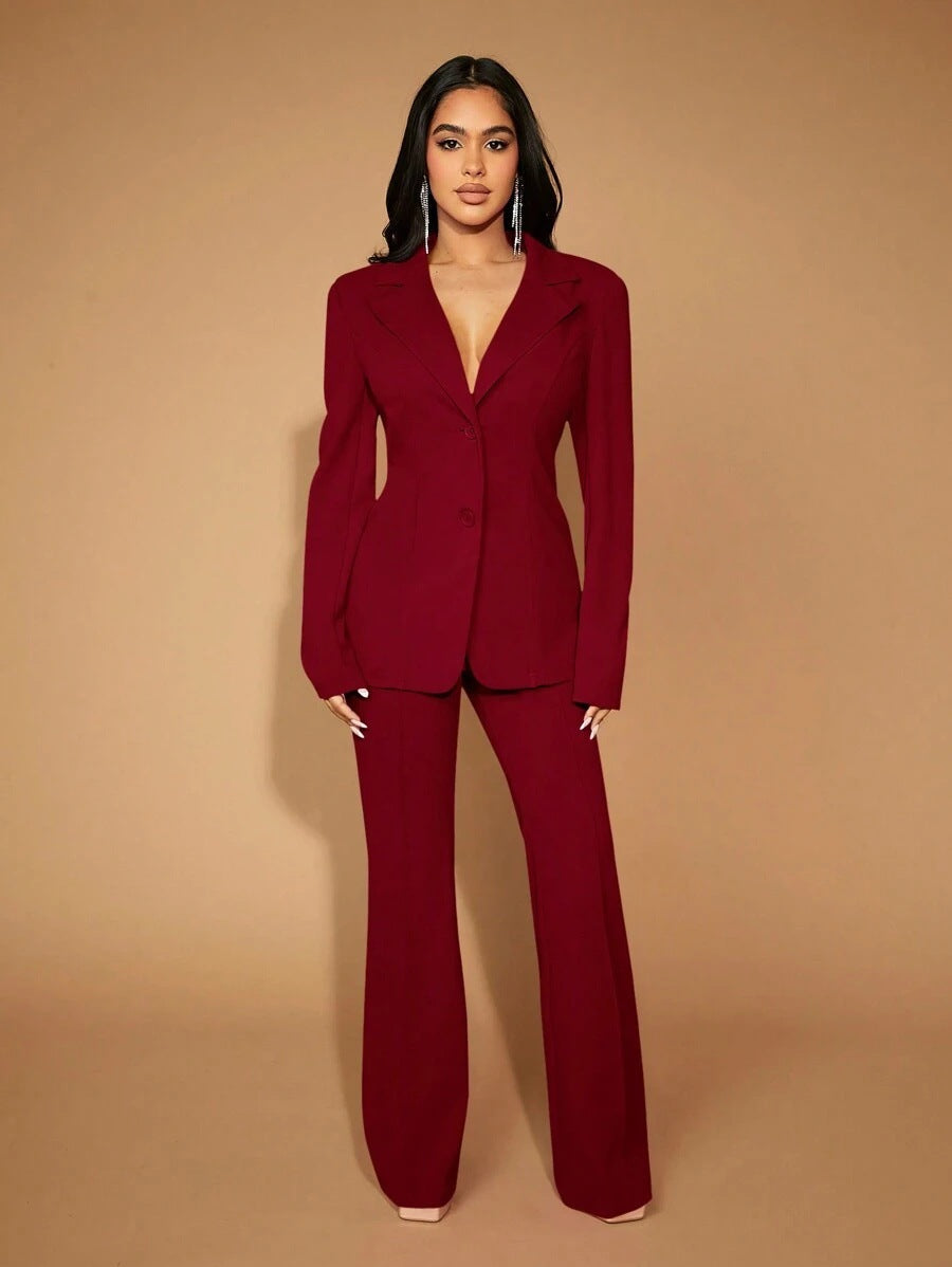 High Waist Straight Leg Pants | Women's Work Trousers