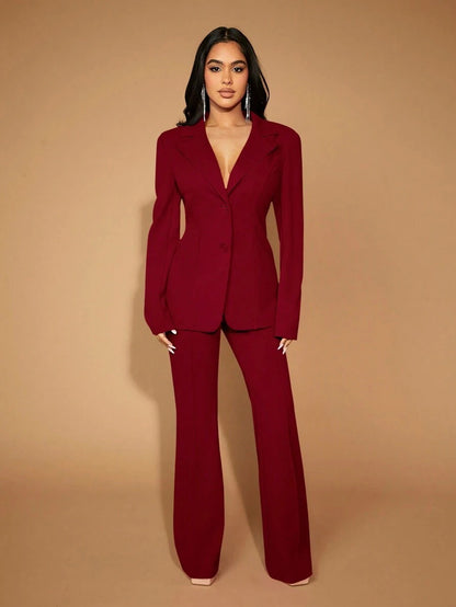 High Waist Straight Leg Pants | Women's Work Trousers