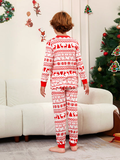 Christmas Tree Deer Snowflake Parent-child Dress Printed Christmas Pajamas