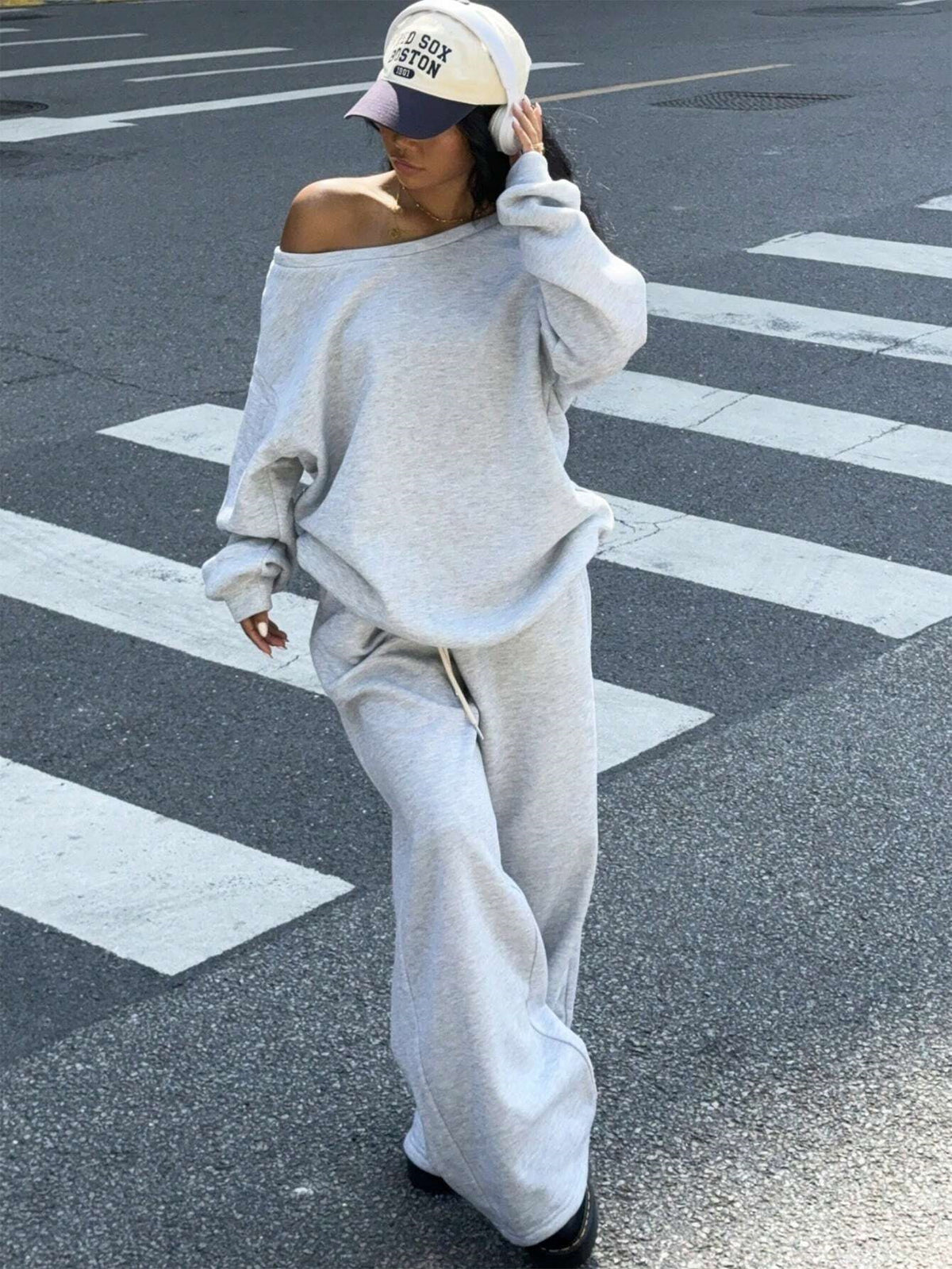 Women's Oversized 2 Piece Sweatsuit Lounge Set