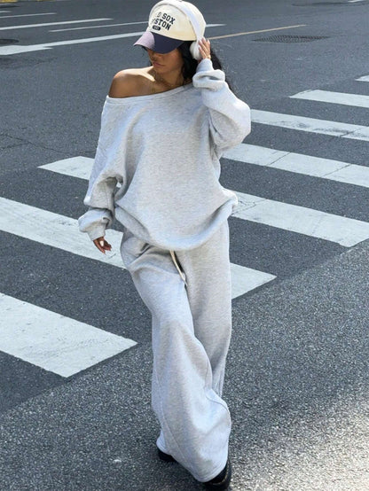 Women's Oversized 2 Piece Sweatsuit Lounge Set