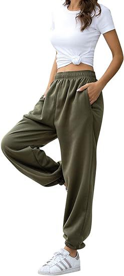 High Waist Loose Fit Sweatpants | Casual Jogger Pants Women