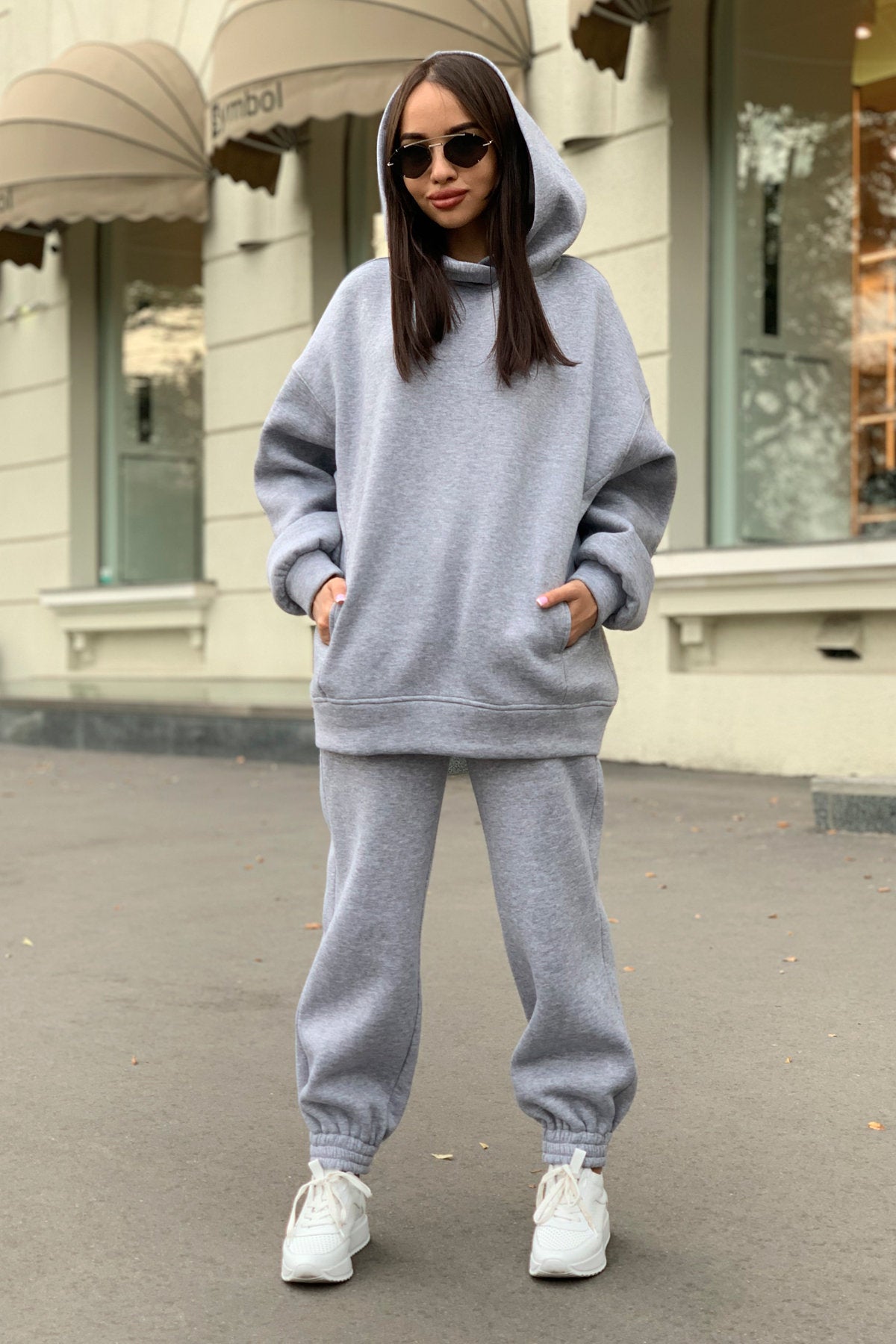 Women's Oversized Hoodie Jogger Set Casual Two Piece Outfit