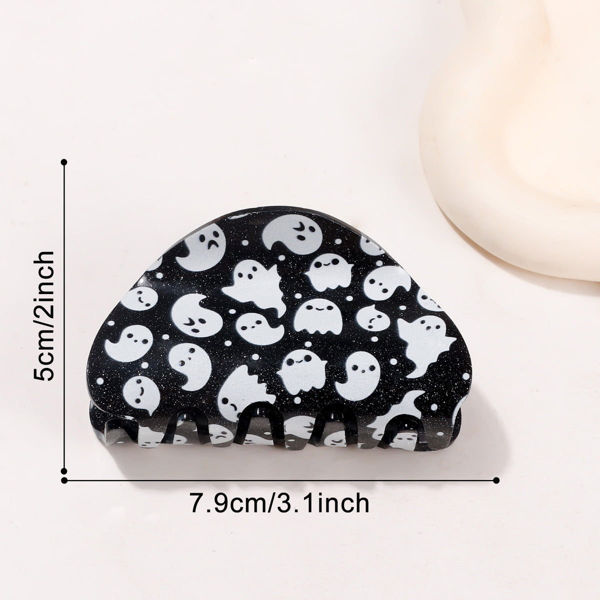 Halloween Ghost Pumpkin Claw Clips Spooky Cute