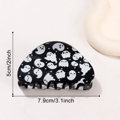 Halloween Ghost Pumpkin Claw Clips Spooky Cute