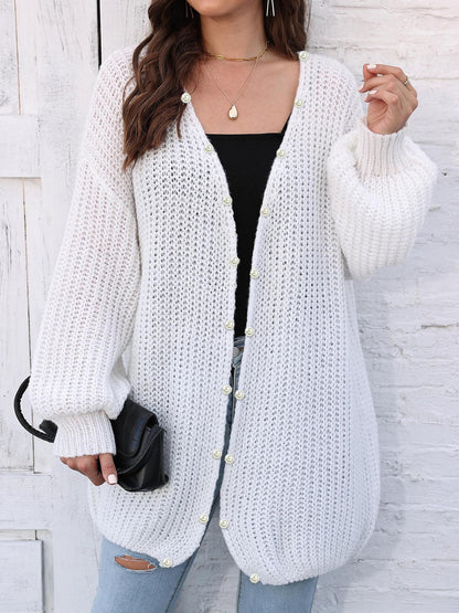 Women's Thick Coat Thick Needle Woven Cardigan Loose Casual Sweater