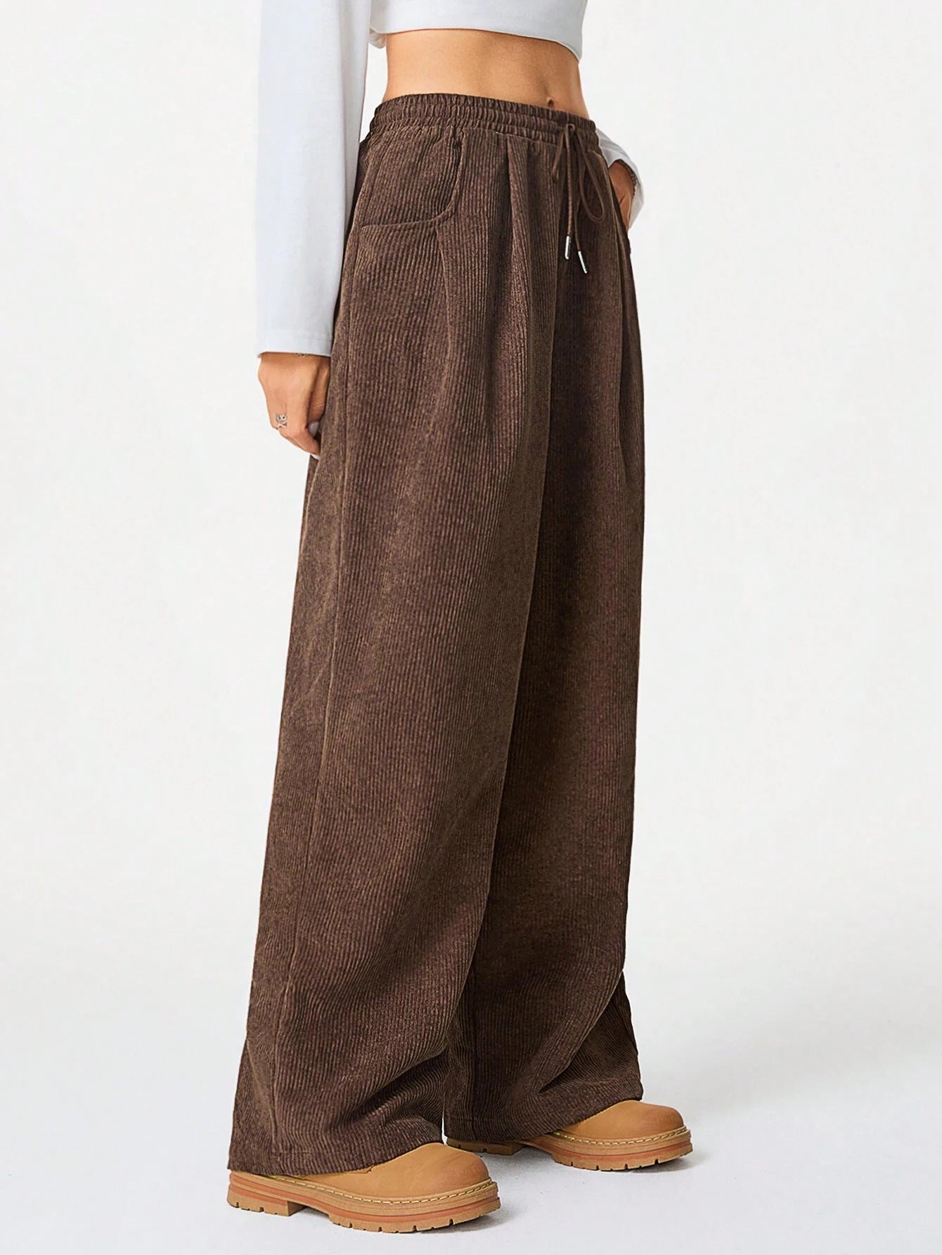 Women's High Waist Wide Leg Drawstring Casual Lounge Pants