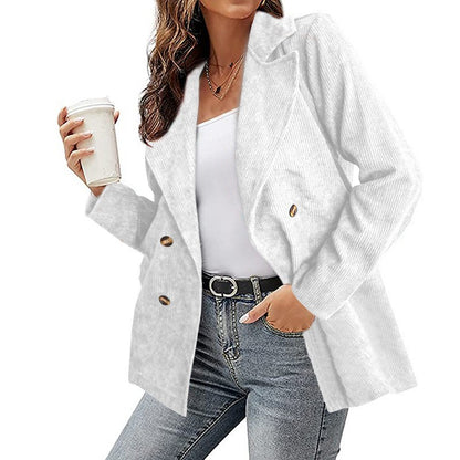 Women's Corduroy Blazer Oversized Casual Jacket
