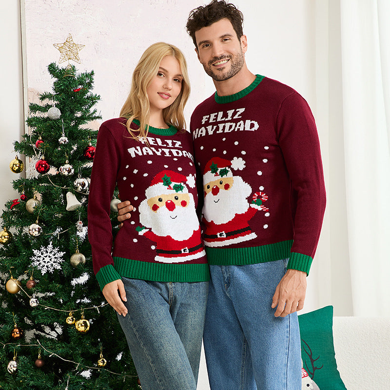 Family Matching Santa Christmas Sweater Holiday Pullover