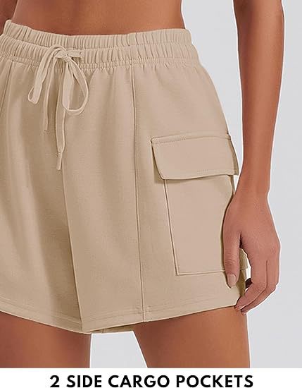 Women's High-Waisted Drawstring Cargo Shorts – Casual Summer Shorts