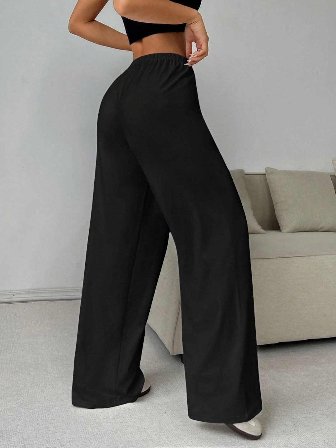 Women's Wide Leg Drawstring Casual Lounge Pants