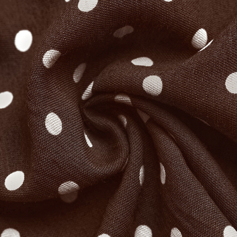 Polka Dot Halter Mini Dress Vintage Resort Summer Dress