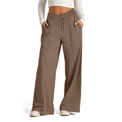 Women's High Waisted Wide Leg Drawstring Casual Pants