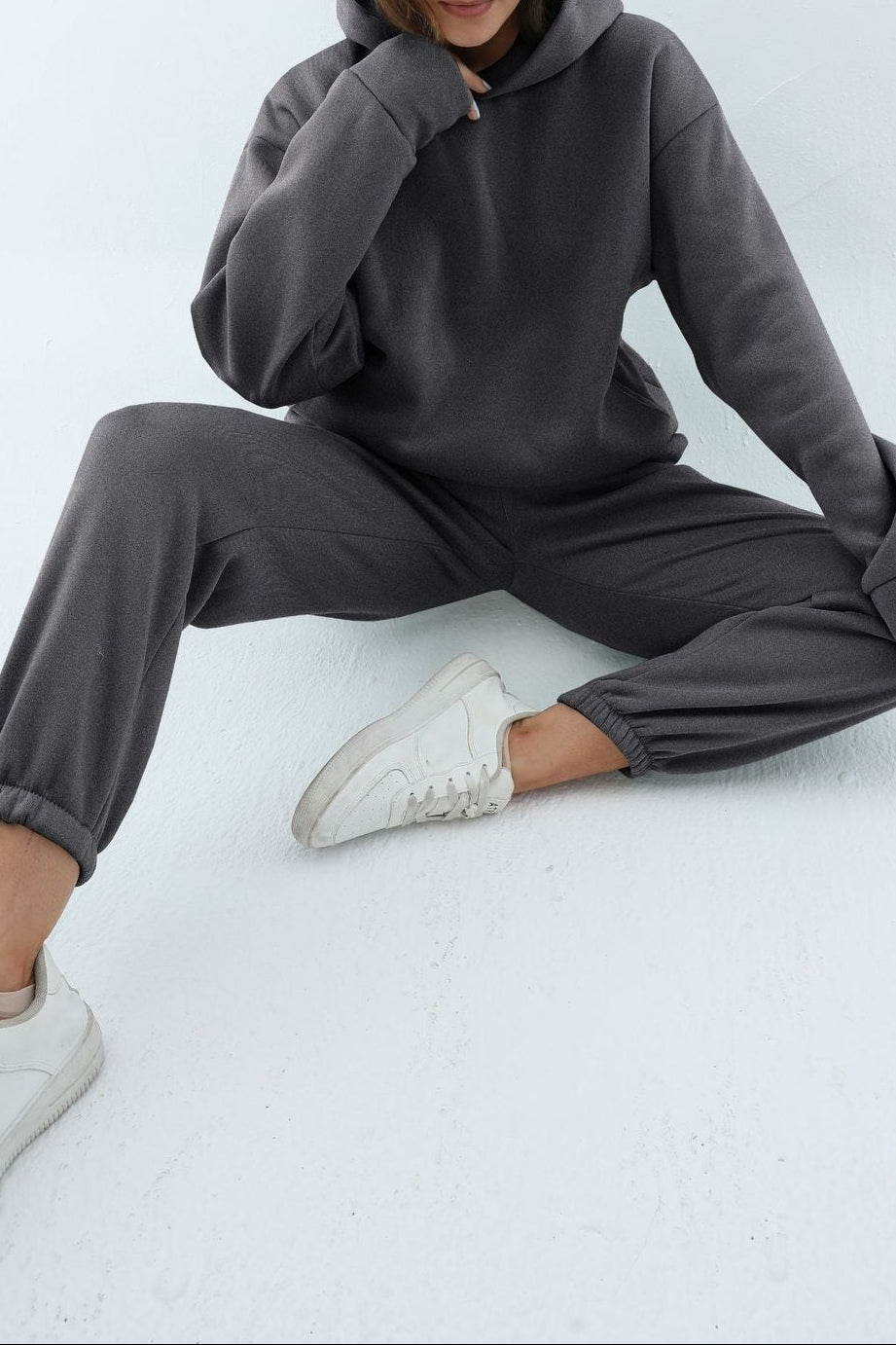 Women's Fleece Hoodie Sweatpants Set Casual 2 Piece