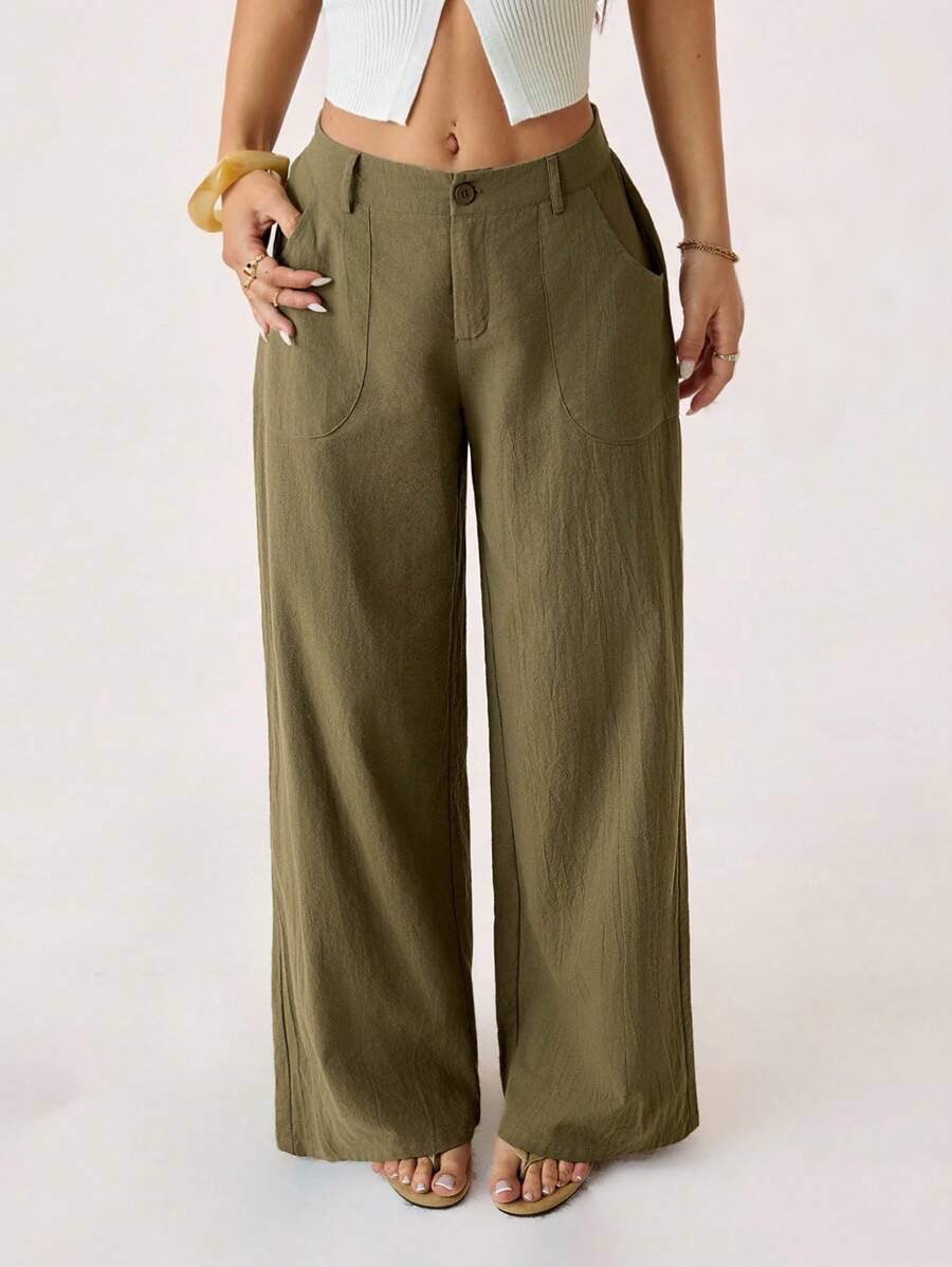 Women's Wide Leg Pants Casual Loose Fit with Pockets