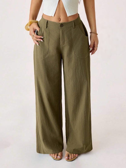 Women's Wide Leg Pants Casual Loose Fit with Pockets