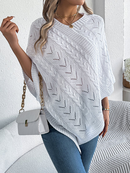 2025 Fall/Winter Cozy Poncho Knit Sweater Jacket