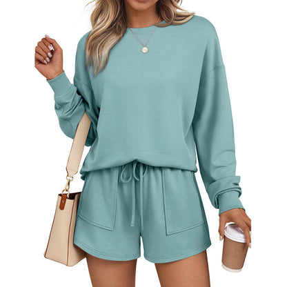 Women's Sweatshirt and Shorts Lounge Matching Set